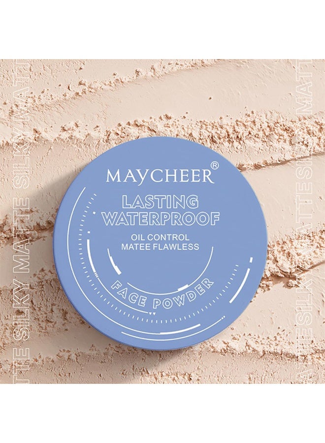 مايتشير بودرة مضغوطة مقاومة للماء طويلة الأمد للتحكم في الزيوت، لتثبيت المكياج بدون عيوب، تتحكم في الدهون وتفتيح لون البشرة للوجه، بودرة تبرز الإشراق، أدوات مكياج للوجه للنساء والفتيات - #01 عاجي كلاسيكي - Image 4