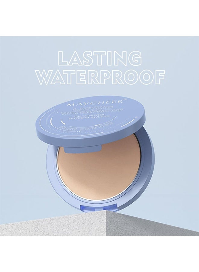 مايتشير بودرة مضغوطة مقاومة للماء طويلة الأمد للتحكم في الزيوت، لتثبيت المكياج بدون عيوب، تتحكم في الدهون وتفتيح لون البشرة للوجه، بودرة تبرز الإشراق، أدوات مكياج للوجه للنساء والفتيات - #01 عاجي كلاسيكي - Image 3