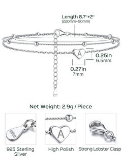 Sterling Silver Ankle Bracelet Anklets For Women Dainty Layered Heart Anklet Initial Anklet For Women - pzsku/Z037F02C7F66F00FE0EFAZ/45/_/1735816634/202822a1-3c52-4c4e-9aa3-255f8d58fa07