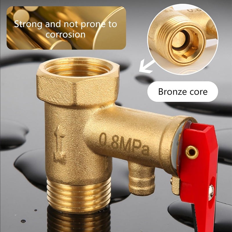 Universals Pressure Relief Valves Replacement Electric Water Heater Valves for Water Heaters Systems Easy to Use for Water Heaters Systems - Image 3