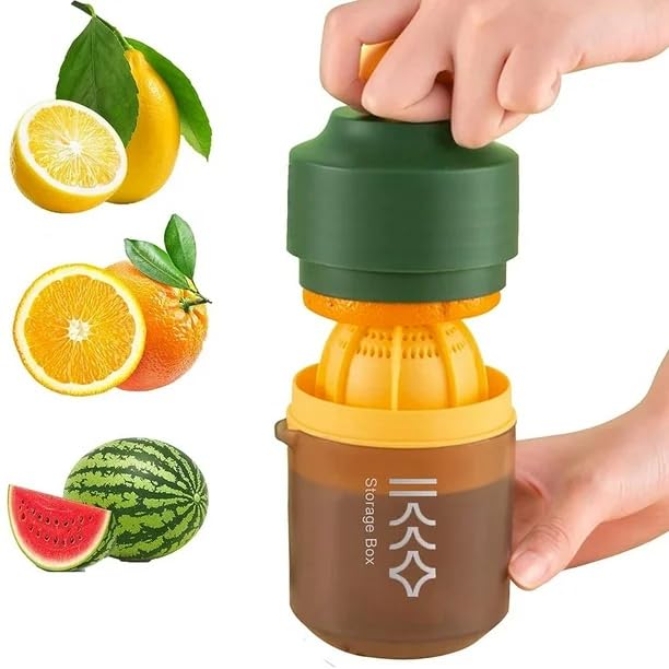 AMPLIN 400ML Potable Manual Citrus Fruit Juicer Orange Lemon Squeezer Hand Juicer Extractor Machine Household Small Kitchen Tool Manual Fruit Juicer Squeezer Orange Squeezer - Image 1