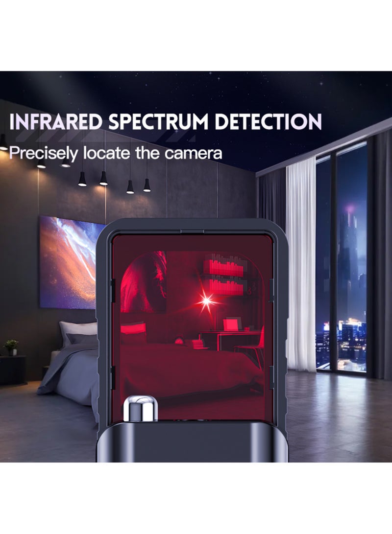 Jourvent Hidden Camera Detector Spy Camera Detector Portable Bug RF Detector Device for Gps Tracker Wireless Listening Device Hidden Camera Finder in Hotel Office Bathroom 6 Levels Sensitivity - Image 5