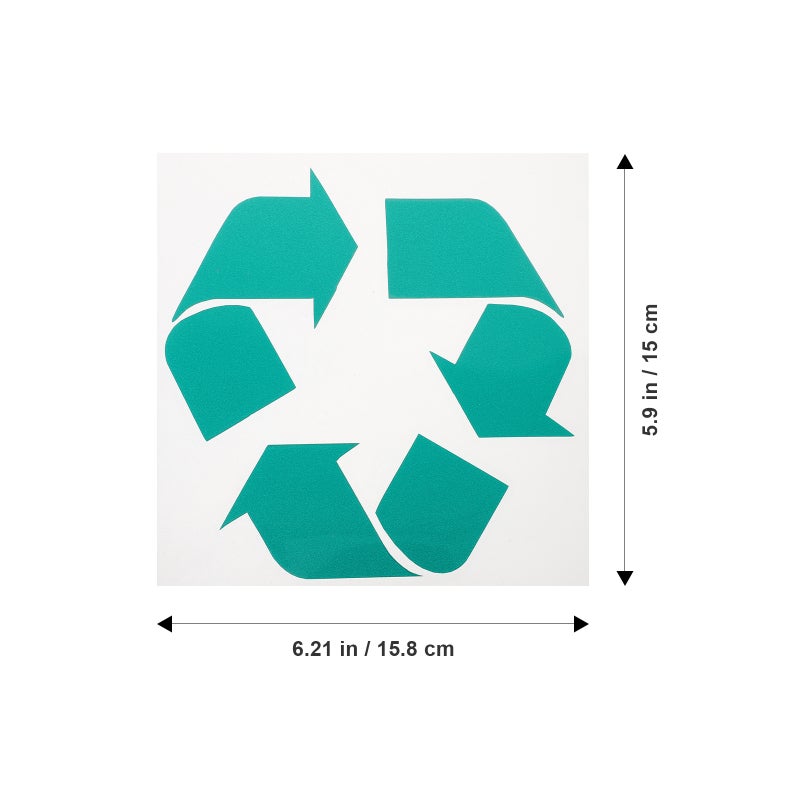 4 Pcs Recycle Stickers Trash Bin Labels Premium Self-Adhesive Recyclable Sign Sticker for Home Kitchen & Office (Green) - Image 2