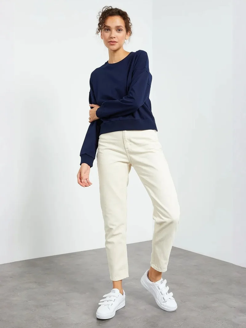 تومي لايف TOMMY Women's Relaxed Crew Neck Sweatshirt