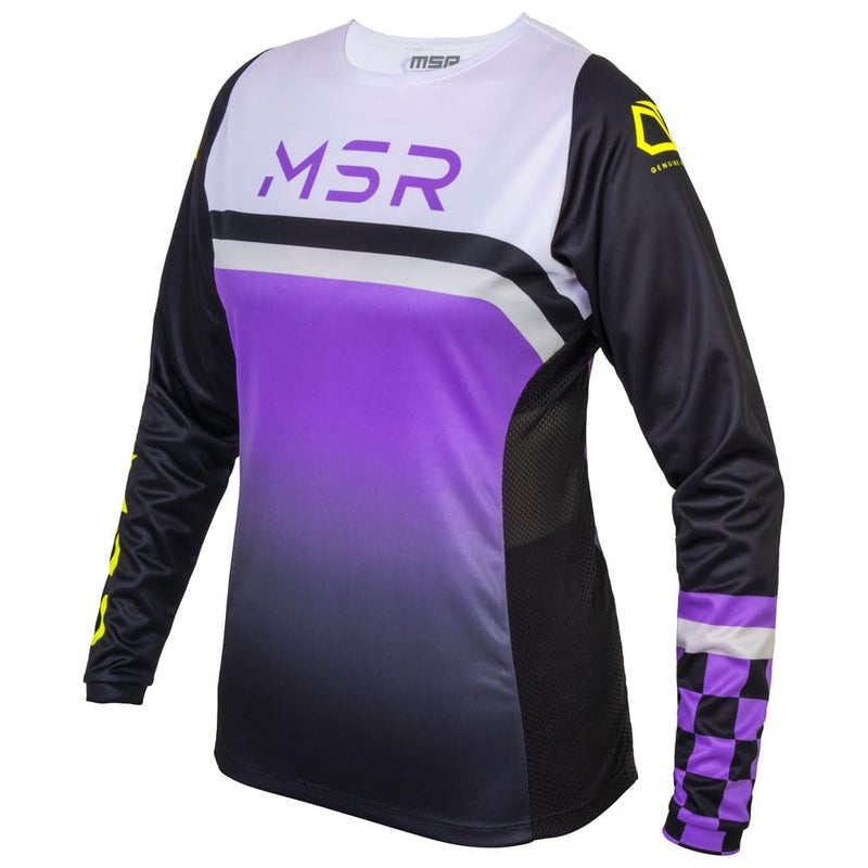 MSR Women's Nova Dirt Bike Motocross MTB Jersey Large Black/Purple - Image 1