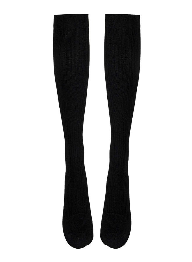 Truform Compression Socks, 20-30 mmHg, Men's Gym Socks, Knee High Over Calf Length, Black, Medium - Image 2