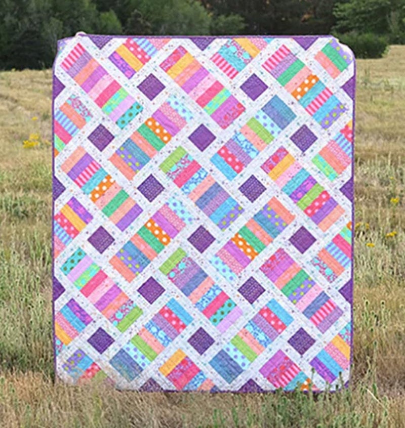 Iris Quilt Pattern â€“ Modern Sewing Pattern for Fat-Quarter Friendly, DIY Quilts | Multiple Sizes (Baby, Lap, Twin) | Geometric Quilt Design by Kitchen Table Quilting