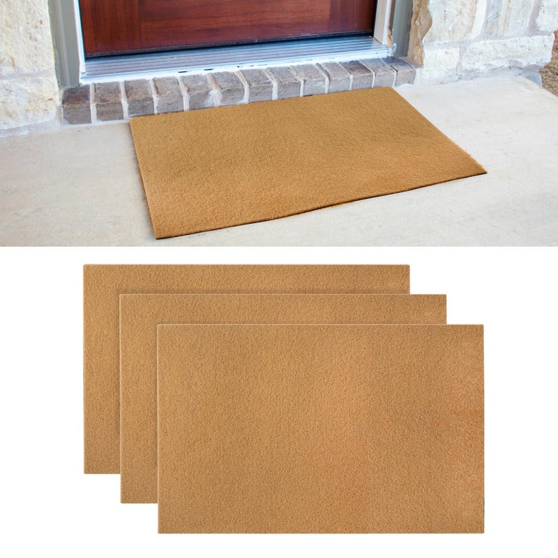 GRETJOB 3 Pack Blank Door Mats 30x17 Inch Artificial Coir Doormats Outdoor for Crafting Plain Door Mat for Painting Welcome Mat for IndoorOutdoor Use Front Porch Entryway NonSlip Rubber Backing - Image 2