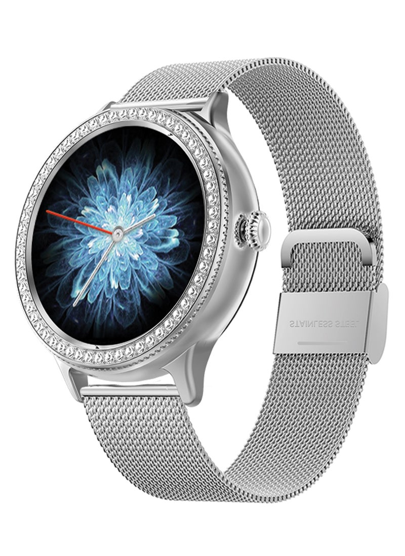Xcell Smart Watch Zohra for Android and iphone,1.1TFT Screen with 7 days battery life, Fitness Tracker with Heart Rate/Blood Pressure/Oxygen Monitor Silver
