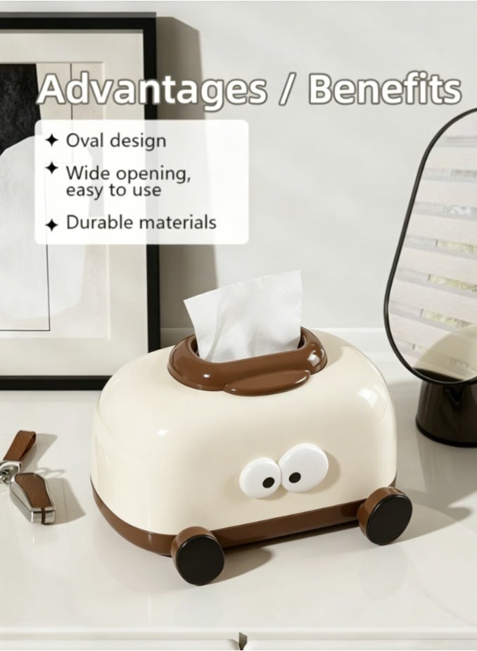CityRiya-Long Cartoon Tissue Box with Built-in Spring, Easy-Pull Facial Tissue Holder for Desk, Dresser, Coffee Table, Multi-Room Decorative Napkin Dispenser for Home & Office Use (ZP-3982) - Image 2