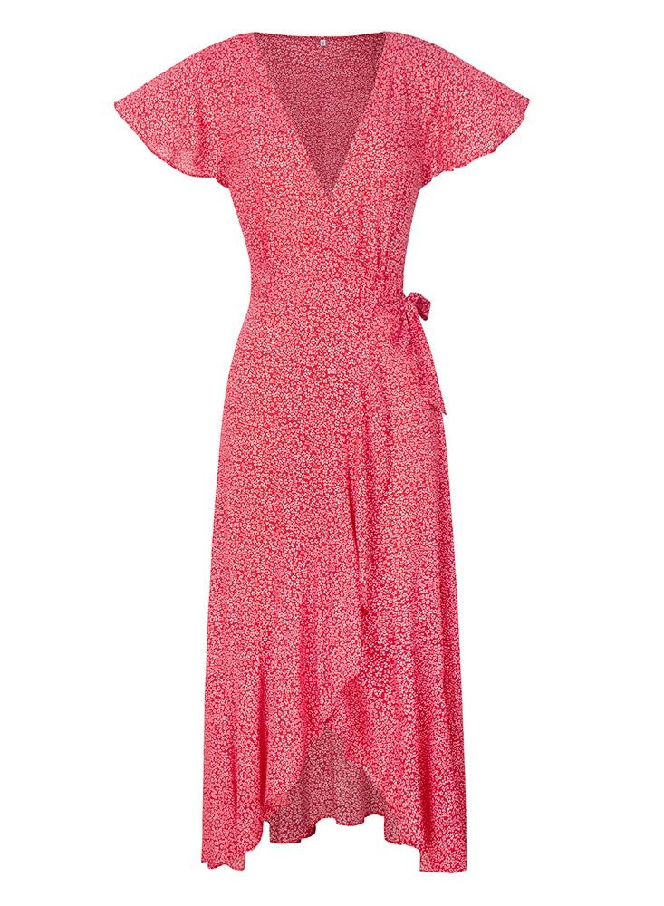 Loquat Summer Women's Casual Holiday Dress Pink  - Image 1