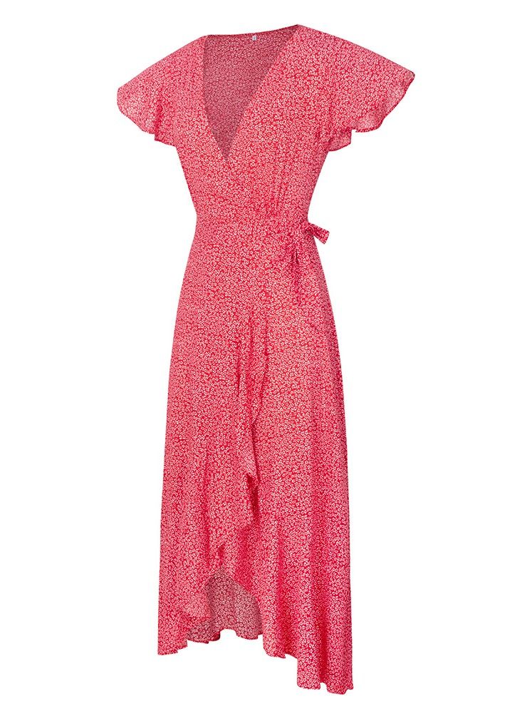 Loquat Summer Women's Casual Holiday Dress Pink  - Image 2