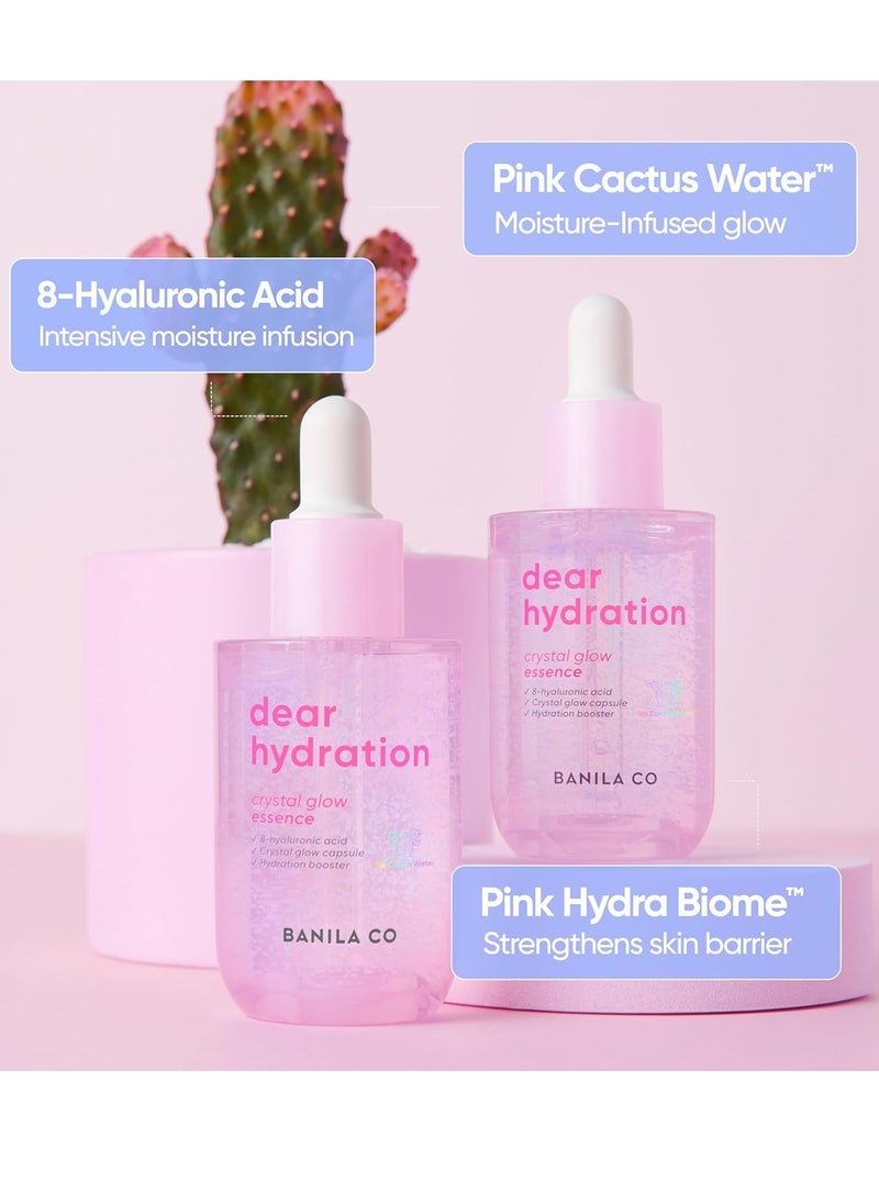Banila Co BANILA CO Dear Hydration Crystal Glow Essence | Dermatologist Tested | Crystal Capsule Serum with Pink Cactus & Hyaluronic Acid for Hydrating and Radiant Skin (50ml / 1.69 fl oz)  - Image 2