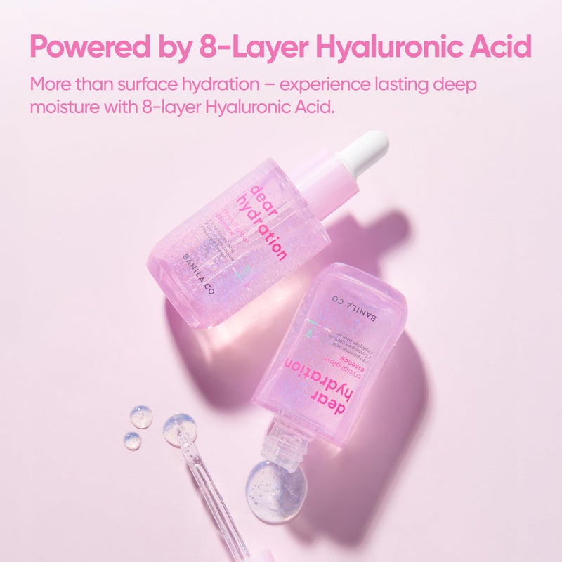 BANILA CO Dear Hydration Crystal Glow Essence | Dermatologist Tested | Crystal Capsule Serum with Pink Cactus & Hyaluronic Acid for Hydrating and Radiant Skin (50ml / 1.69 fl oz) - Image 4