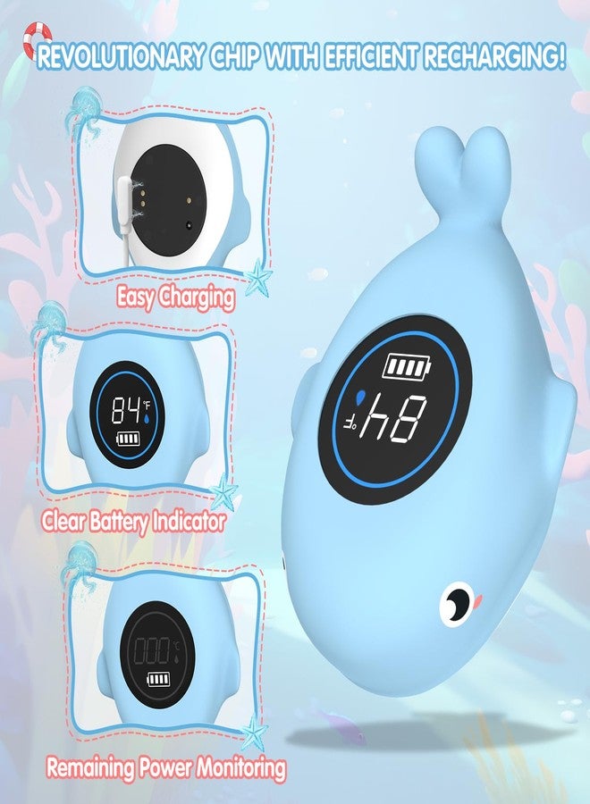 BabyElf Baby Thermometer for Infants - Rechargeable Digital Water Thermometer Safety with Temperature Warning, Floating Bathtub Toy for Newborns - Image 4