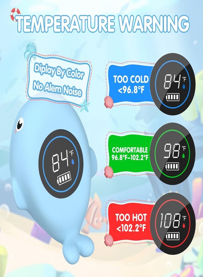 BabyElf Baby Thermometer for Infants - Rechargeable Digital Water Thermometer Safety with Temperature Warning, Floating Bathtub Toy for Newborns - Image 3