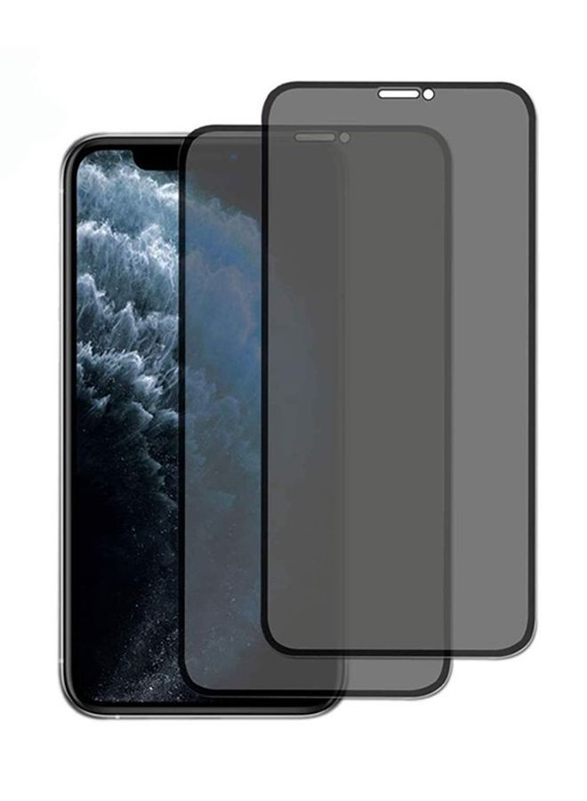 3D Privacy Glass Screen Protector For Apple iPhone 11 Pro Max/Xs Max Clear/Black - Image 1