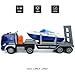 VIIGER Large Flatbed Truck Toy with Trailer Speedboat Semi Tow Truck Flatbed Transport Boat Toy Vehicle 2 in 1 Playset Light Sound Toy Trucks for Boys 3 4 5 6 7 Years Old Kids Toddlers Birthday Gifts blue - Image 4
