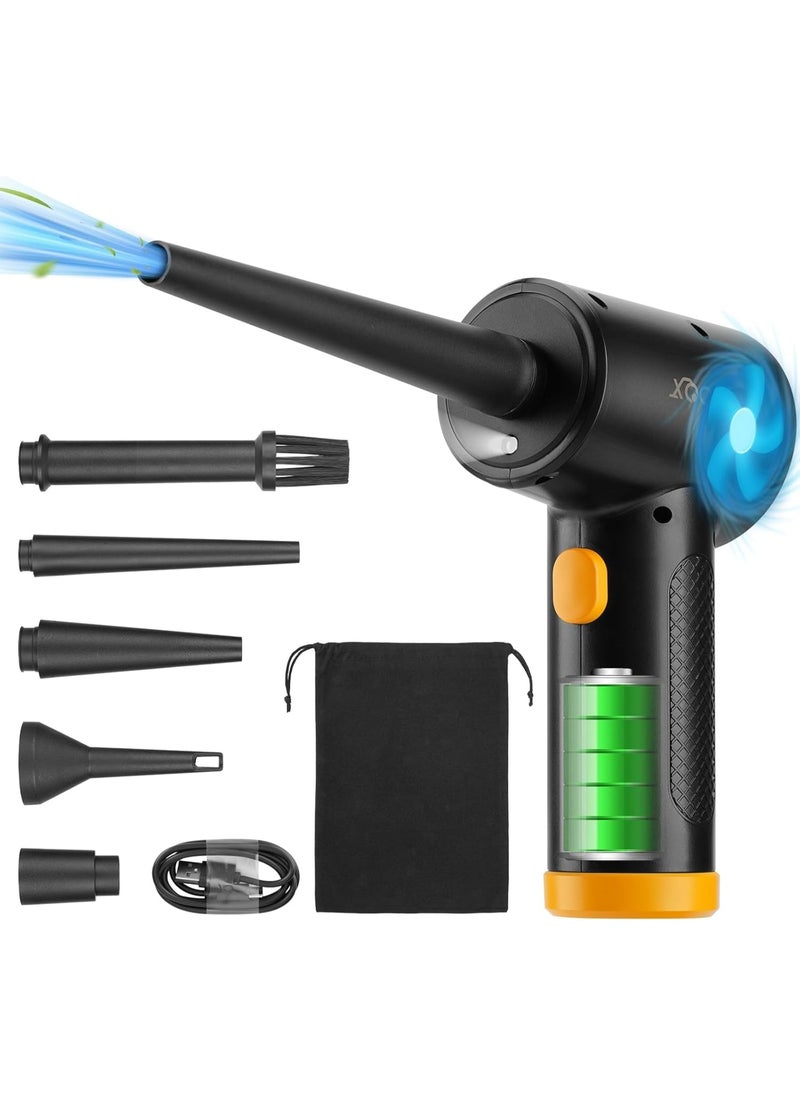 Xoopla Compressed Air Duster- 50000RPM Electric Air Duster for PC with 3 Speeds Adjustable, 6000mAh Battery, LED Light, Portable Air Duster for Cleaning Computer Home Car  - Image 1