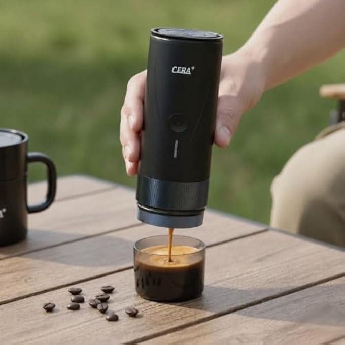 CERA+ Portable Espresso Maker Pro Version Self-Heating Professional-Level Mini Coffee Machine Compatiable with Ultra-Fine Grind For Travel,Camping,Hiking,Ideal Gifts for Birthday,Valentines Day - Image 4