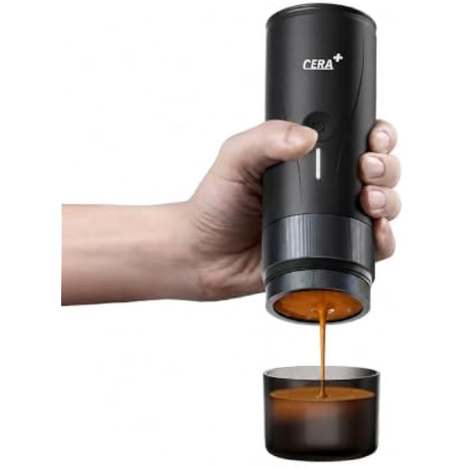 CERA+ Portable Espresso Maker Pro Version Self-Heating Professional-Level Mini Coffee Machine Compatiable with Ultra-Fine Grind For Travel,Camping,Hiking,Ideal Gifts for Birthday,Valentines Day - Image 1