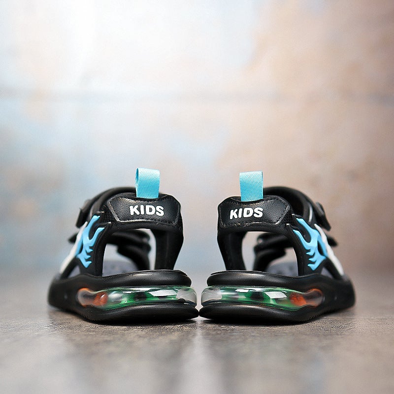 Children'S Sandals 2025 Soft Sole Boys Beach Shoes Outdoor Open Toe Medium And Large Children'S Sports Sandals - Image 4