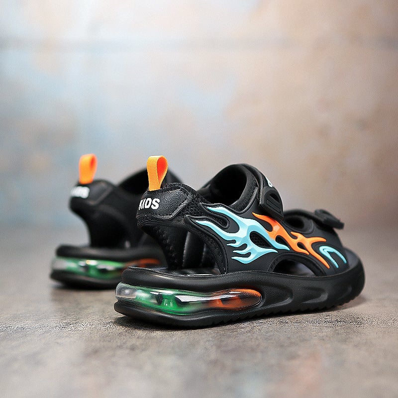 Children'S Sandals 2025 Soft Sole Boys Beach Shoes Outdoor Open Toe Medium And Large Children'S Sports Sandals - Image 3