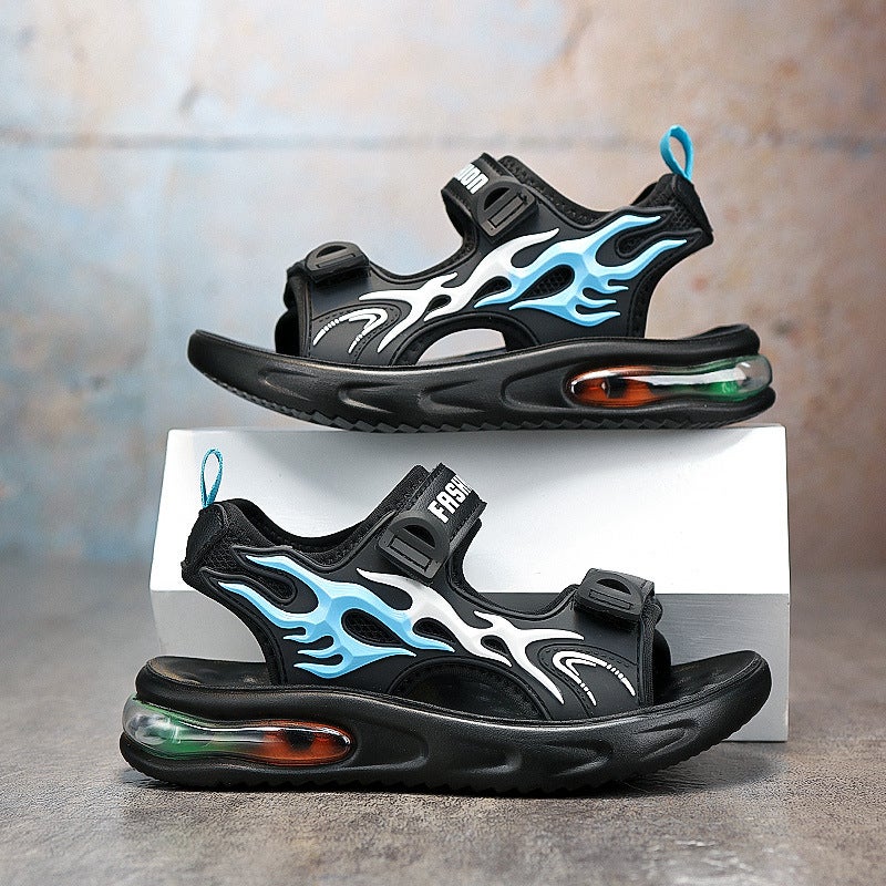Children'S Sandals 2025 Soft Sole Boys Beach Shoes Outdoor Open Toe Medium And Large Children'S Sports Sandals - Image 1