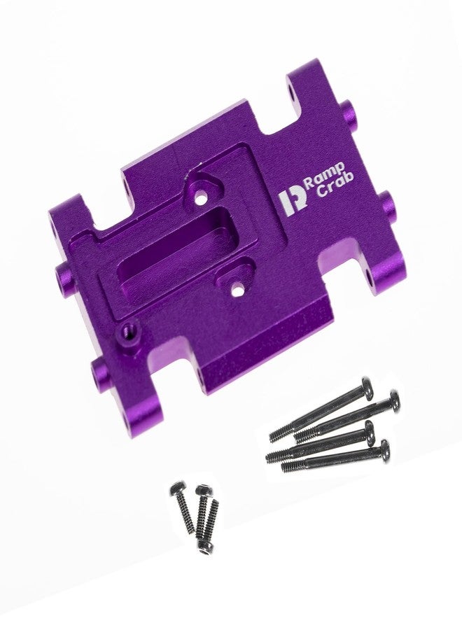 RampCrab Skid Plate Transmission Mount for AX24, Aluminum Alloy Mount for AX24 XC-1, Upgrades Parts for 1/24 RC Crawler Car, Purple - Image 1
