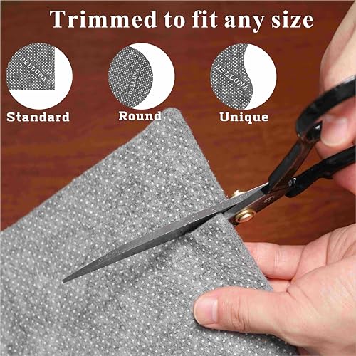 DELLUNA Non-Slip Area Rug Pad 2'x4', 1/3" Thick Dual Surface-Felt+Rubber. Premium Carpet Mat - Safe for All Floors and Finishes, Adds Comfort and Protection, Extra Strong Grip - Many Custom Sizes.… - Image 4