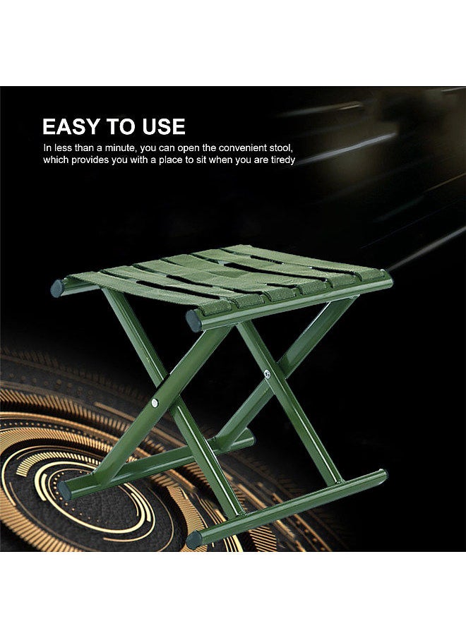 Generic Portable Folding Stool Outdoor Folding Chair Camping Stool Seat Camp Chair for Trip Hiking Fishing BBQ Beach Garden Backyard  - Image 2