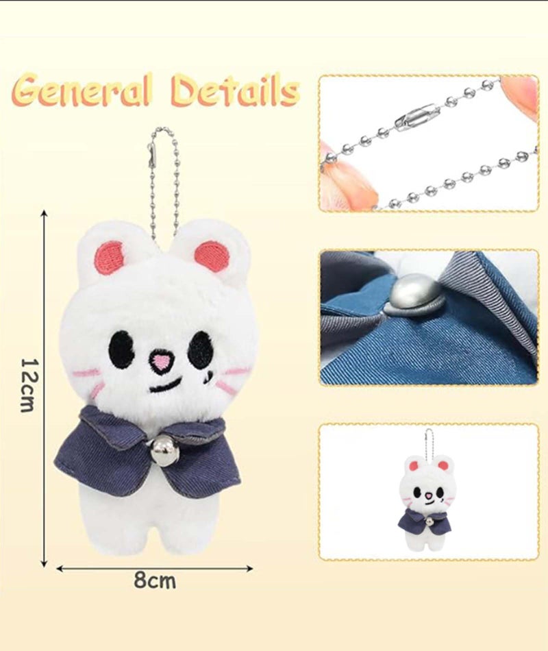 CartHome Plushies Keychain, 12cm Plush Keychain Cute Cat Design for Fan Very Suitable for People Looking for Cute Keychains to Decoration Bag - Image 2