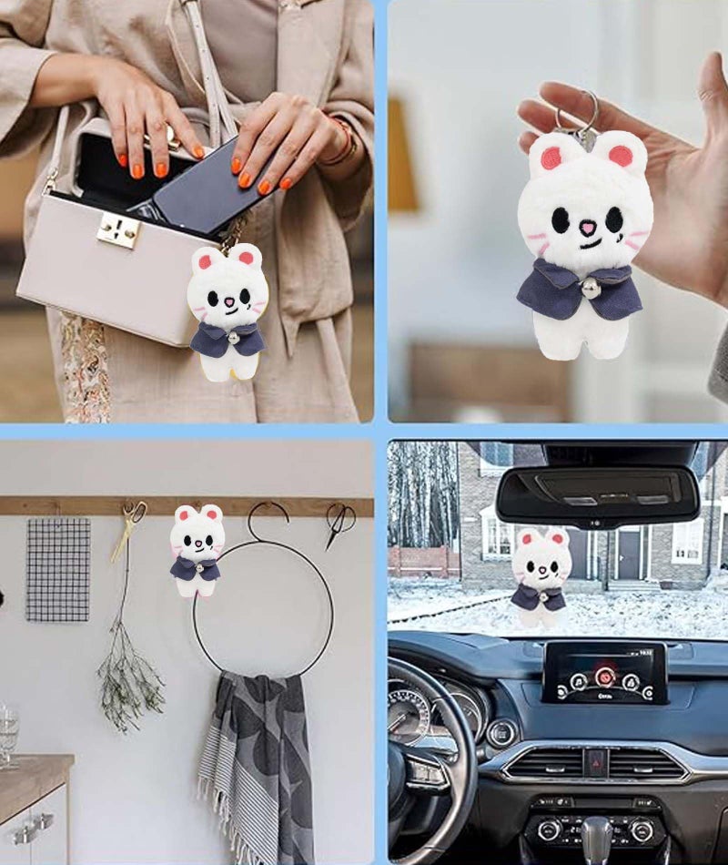 CartHome Plushies Keychain, 12cm Plush Keychain Cute Cat Design for Fan Very Suitable for People Looking for Cute Keychains to Decoration Bag - Image 4