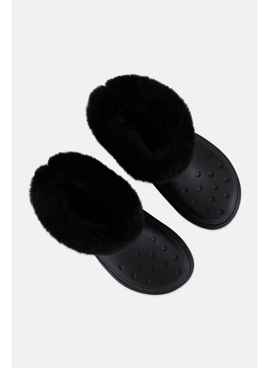 crocs Women Slip On Stomp Lined Ankle Boots, Black  - Image 2