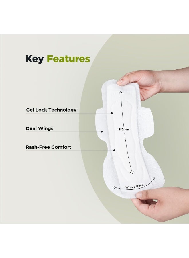 بيساف فوط صحية بي سيف الترا رفيعة للغاية للنساء | 12 فوطة لفترات شهرية خالية من الطفح الجلدي | فوط صحية قطنية ناعمة لراحة فائقة | أجنحة مزدوجة | خالية من السموم | طويلة للغاية | بدون رائحة  - Image 2