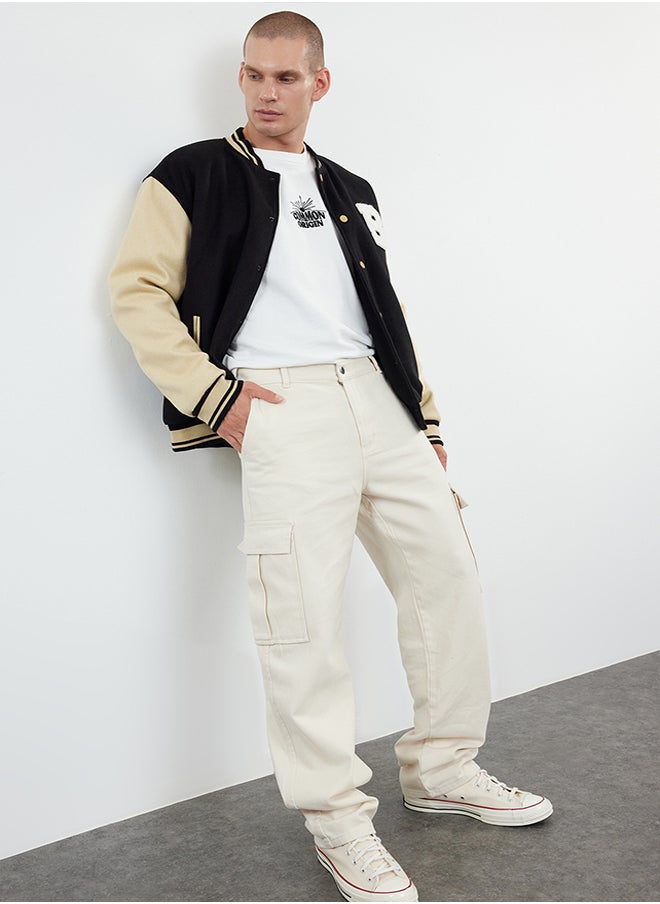 trendyol Taş Men's Cargo Pocket Baggy Trousers TMNSS24PL00021  - Image 4