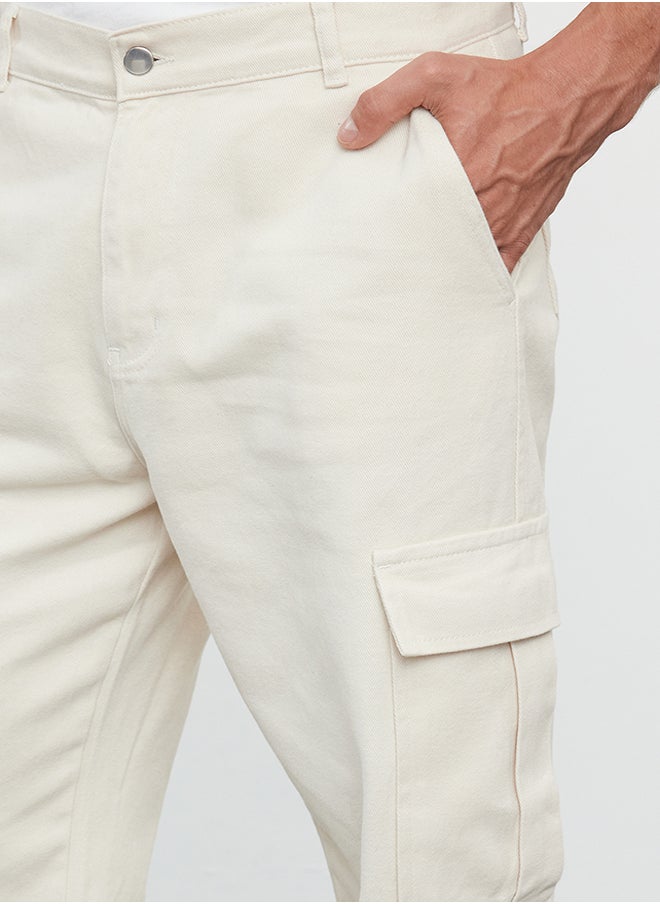 trendyol Taş Men's Cargo Pocket Baggy Trousers TMNSS24PL00021  - Image 5