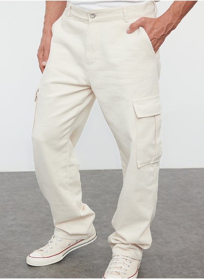 trendyol Taş Men's Cargo Pocket Baggy Trousers TMNSS24PL00021  - Image 2