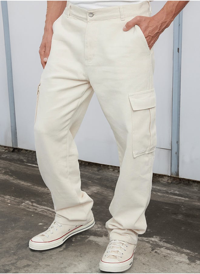 trendyol Taş Men's Cargo Pocket Baggy Trousers TMNSS24PL00021  - Image 1