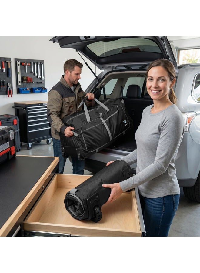 bago Rolling Duffle Bag with Wheels - 27" 30" 31" 80L,100L,120L Foldable Weekender Bag, Waterproof Travel Duffel Bag, Heavy Duty lightweight Duffle Bag for Traveling, Rolling Duffel Bag with Wheels - Image 2