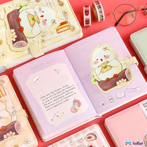 FunBlast Aesthetic Diary for Girls – Cuddly Cuties A5 Kawaii Journal Notebook | 192-Page Stylish Diary for School, Home, Office & Travel (Beige) - Image 5