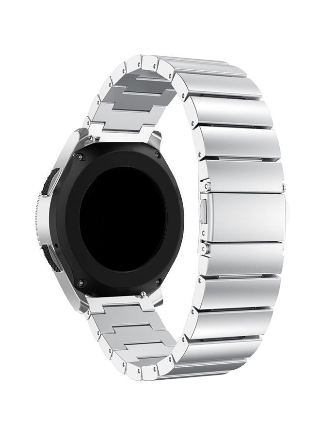 NIBEMINENT Replacement Band For Samsung Galaxy Watch 46mm Silver - Image 2