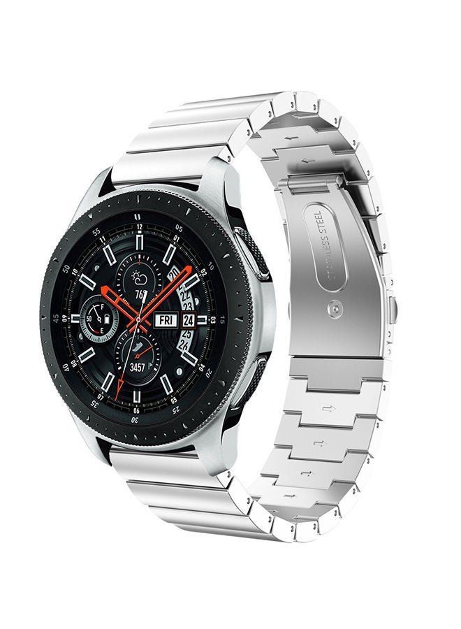 NIBEMINENT Replacement Band For Samsung Galaxy Watch 46mm Silver - Image 3