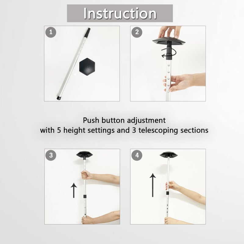 asdmm Golf Travel Bag Support Rod, Adjustable Telescopic Golf Trip Cover Support System, Aluminum, 1 Pcs - Image 4