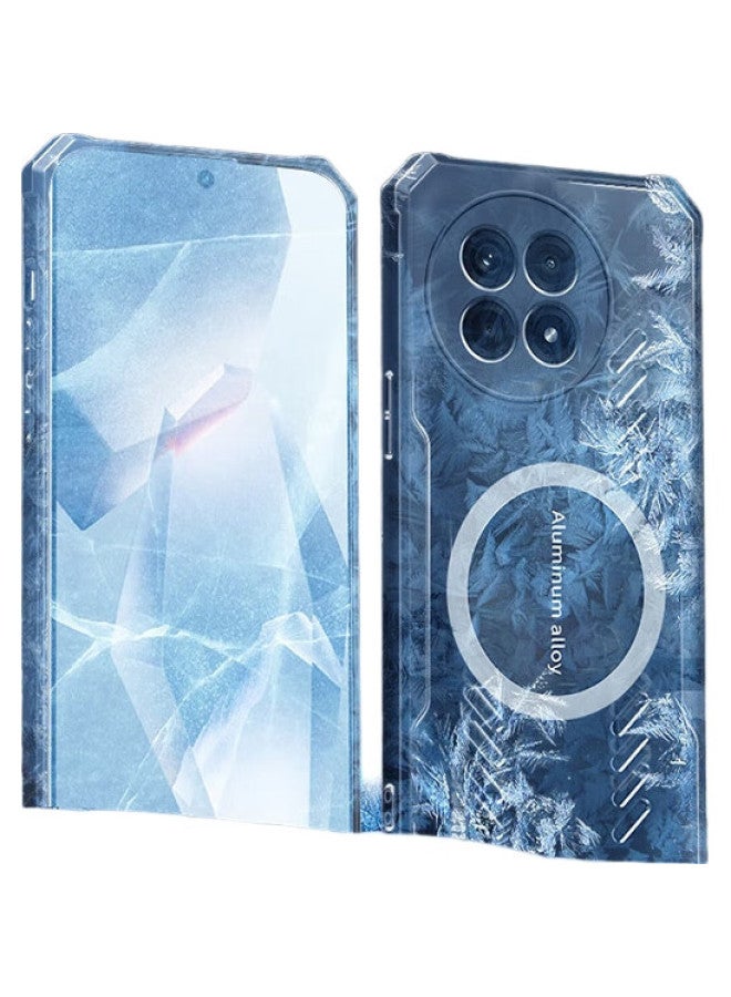 Freeson Heat Dissipation Phone Case For Oneplus Ace5/5 Pro, Full Lens Protection, Shockproof, Anti-Collision Corners, Simple Transparent Design, Metal Magnetic Compatible With Cooling Fans, Black - Image 3