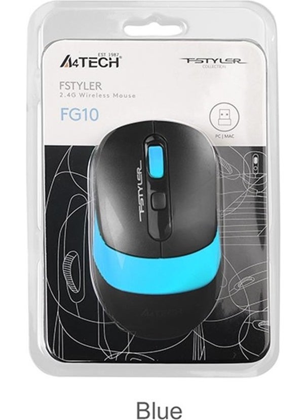 A4TECH A4 Tech Fg10 Blue Nano Wireless Optical 2000 Dpi Mouse  - Image 1