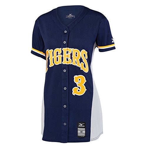 Mizuno Women's Pro Full-Button Game Jersey, Black/Grey, Medium - Image 4