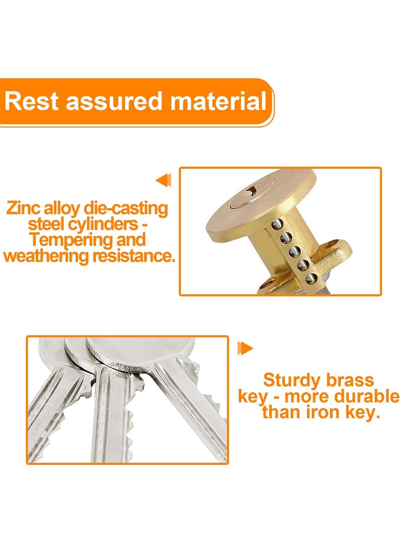 Premium Double Locking Rim Night Latch Door Lock, Solid Brass, 60mm Backset, Polished Finish for Garden and Yard Gates - Image 3