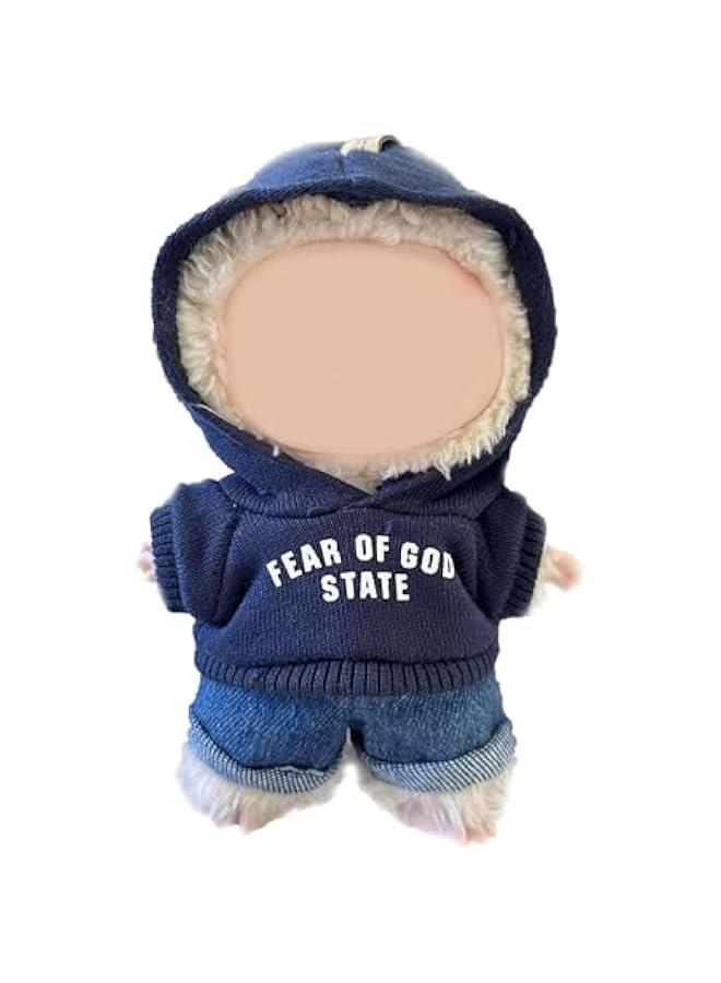 Arabest Outfit for Labubu Doll - Casual Outfit with Hoodie & Jeans, Custom Fit for Labubu Doll (No Doll) - Image 1
