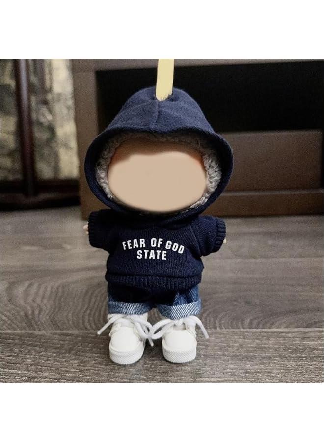 Arabest Outfit for Labubu Doll - Casual Outfit with Hoodie & Jeans, Custom Fit for Labubu Doll (No Doll) - Image 3